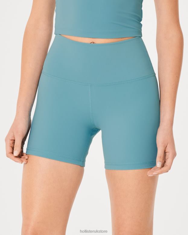 Bottoms Hollister Women Gilly Hicks Active Energize Bike Shorts 5\\ 48820635 Turquoise